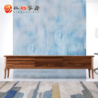 全实木北欧乌金木现代简约地柜电视柜DS663