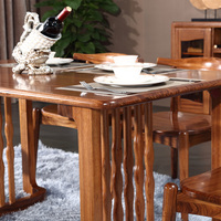 全实木非洲进口纯乌金木餐桌椅C104